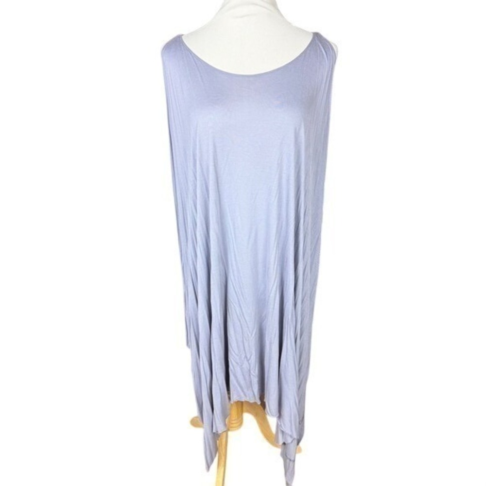 NWT‎ Rude Riders Women's Lavender Viscose Silk Floral Graphic Back Tunic Italy